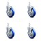 Service Caster 5 Inch Blue Poly Wheel Swivel 7/8 Inch Square Stem Caster Set with Brake SCC SCC-SQ20S514-PPUB-BLUE-TLB-78-4 - alternate 3